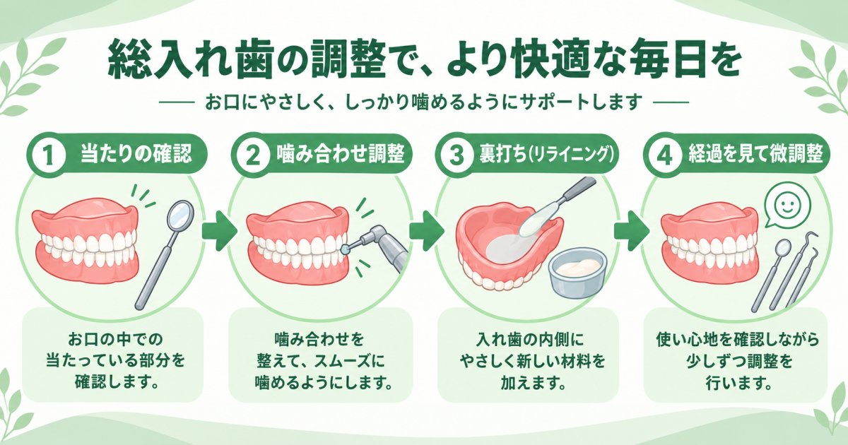 歯科医院で行う調整方法と作り直しを検討する目安